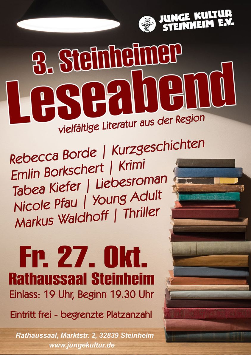 Plakat zum 3. Steinheimer Leseabend