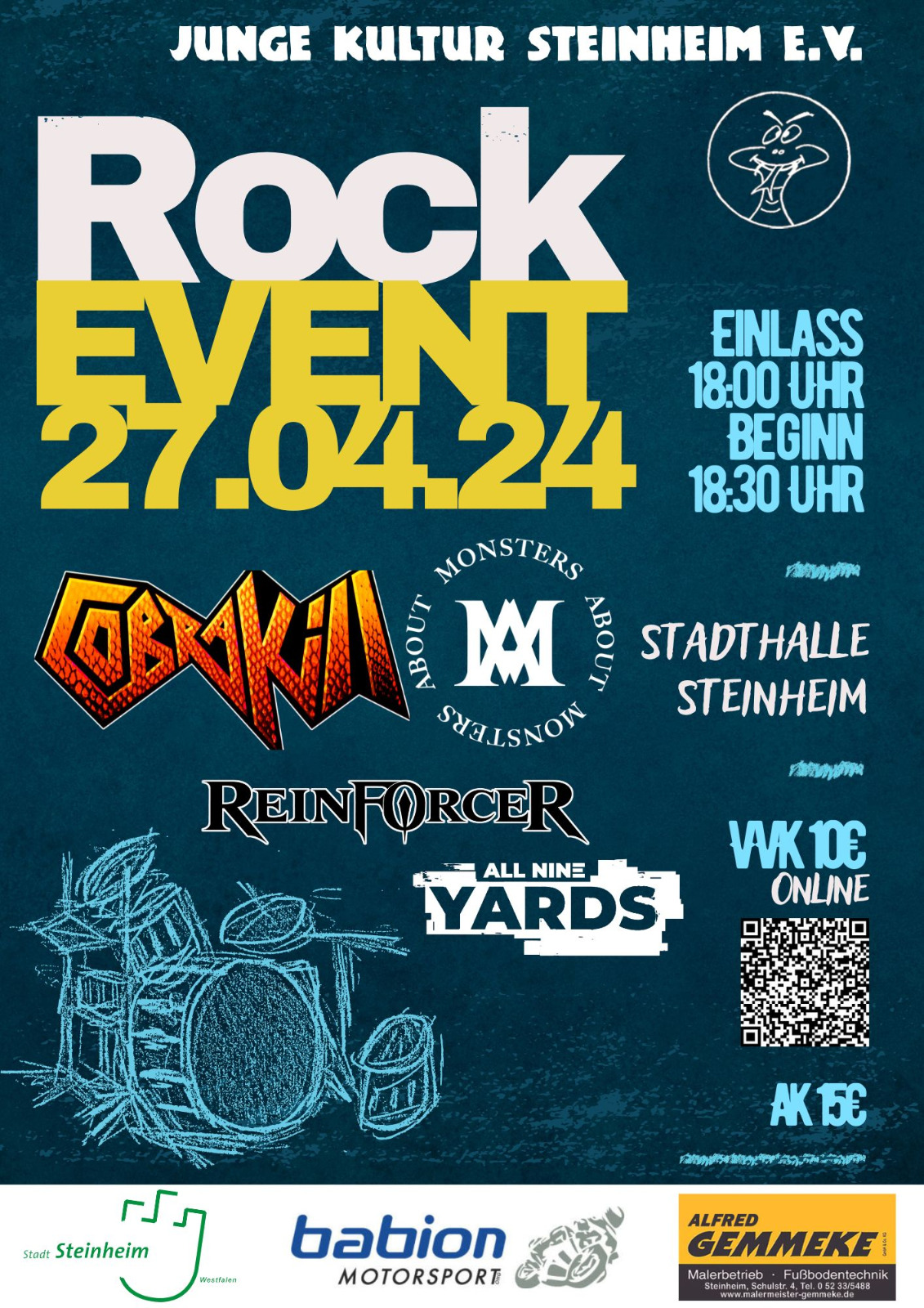 Plakat Rock Event '24 mit Sponsoren