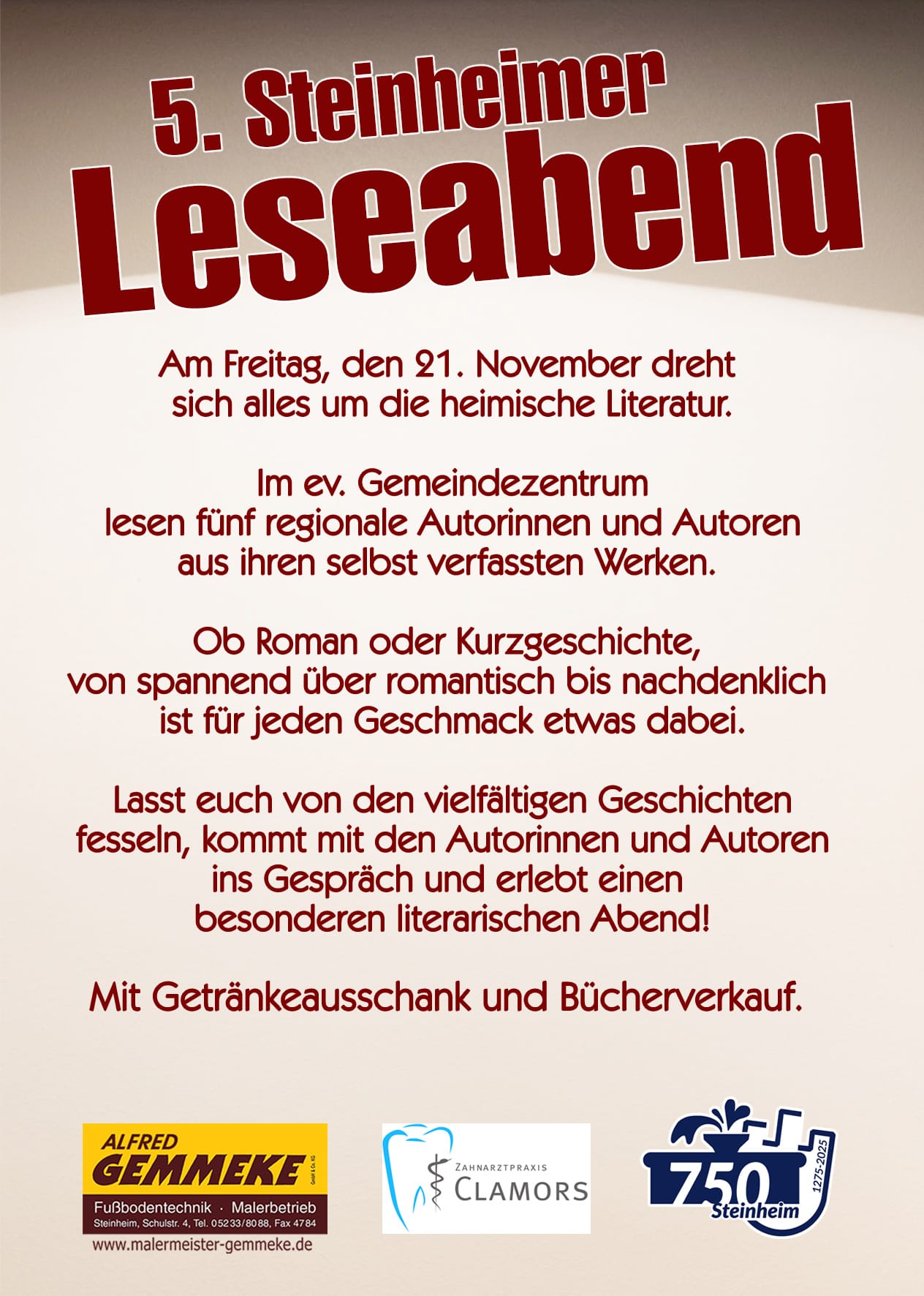 2025-11-21 - Leseabend Flyer Leseabend Flyer